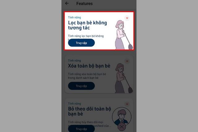 Bấm chọn “Truy cập”